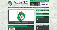Desktop Screenshot of beverleyrufc.co.uk