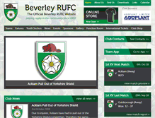 Tablet Screenshot of beverleyrufc.co.uk